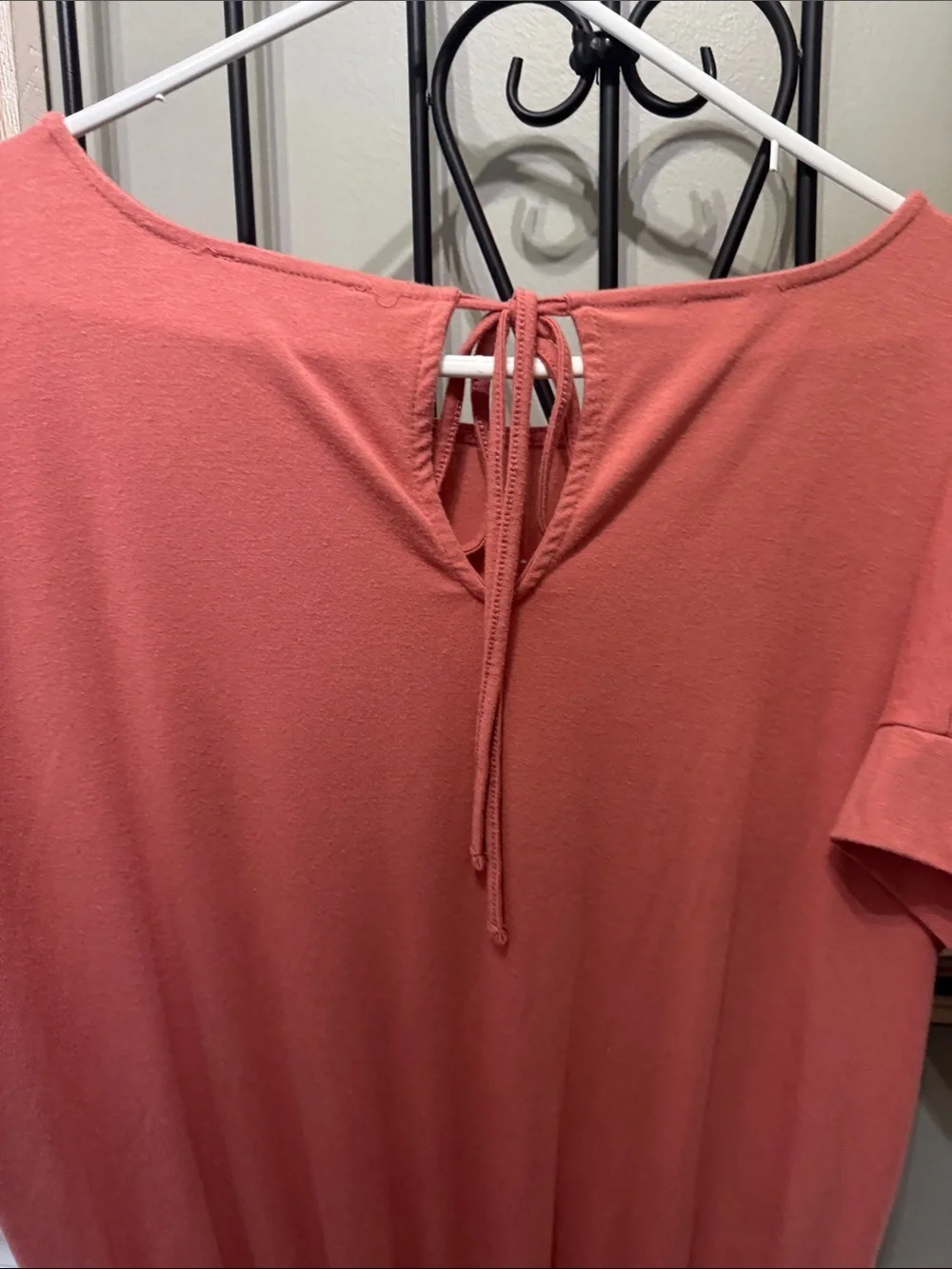 Zenana   Dusty Coral Short Sleeve Romper 1X Casual